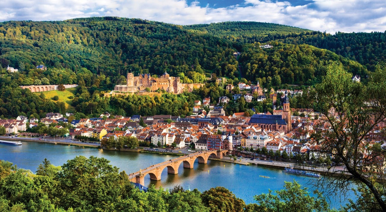 European countryside with bridge