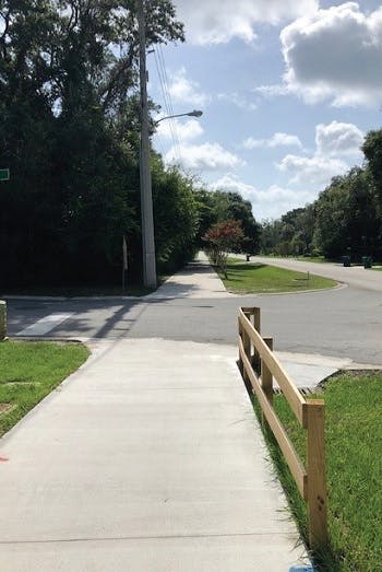 A greenway in Neptune, FL for people to walk or ride bicycles