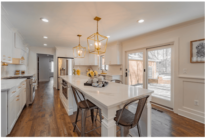 Kitchen with island