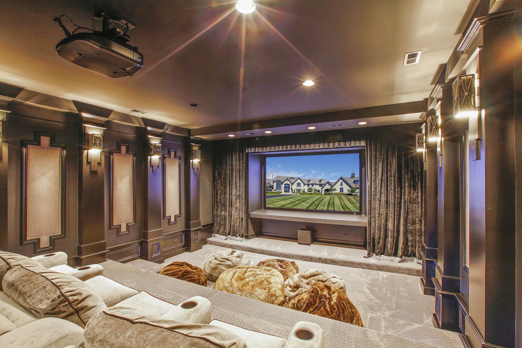 Home theater in luxury house