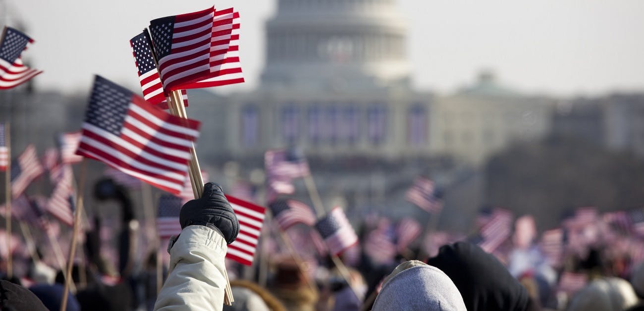 Flags Outside Capitol