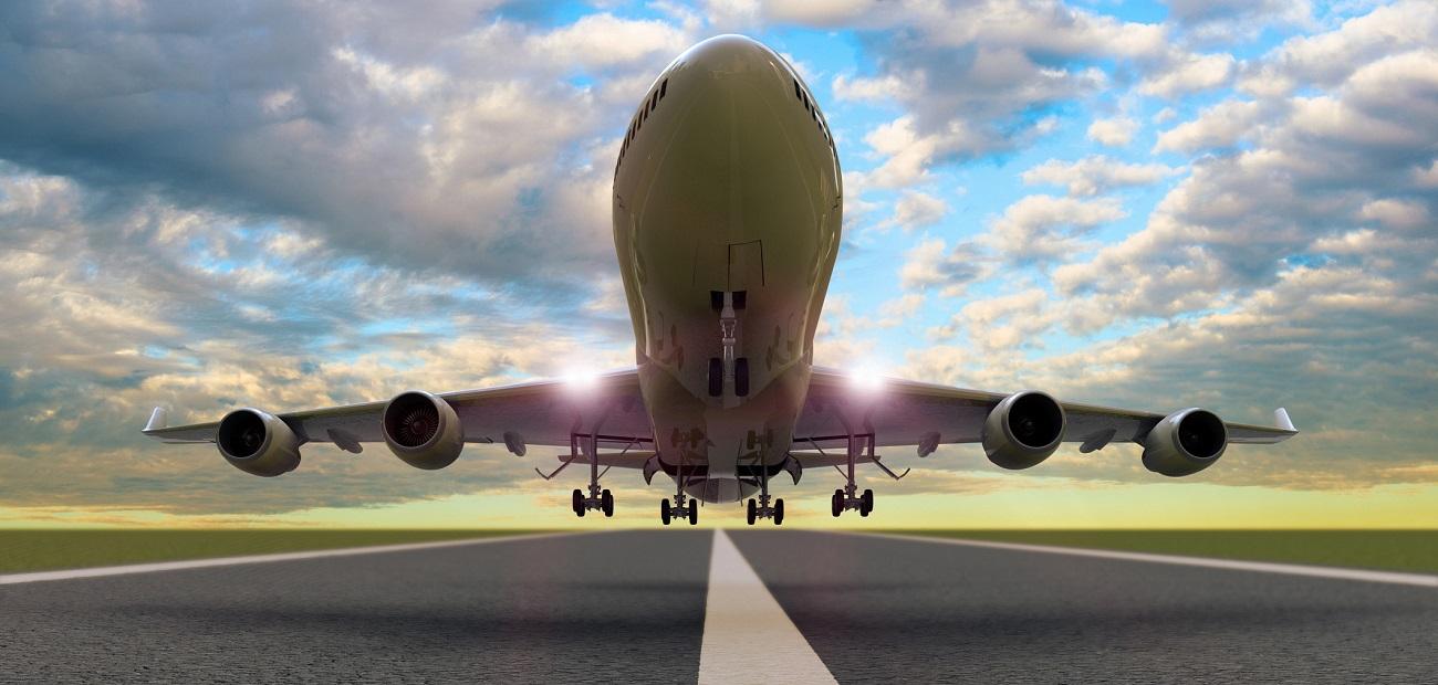 Airplane Taking Off From Runway