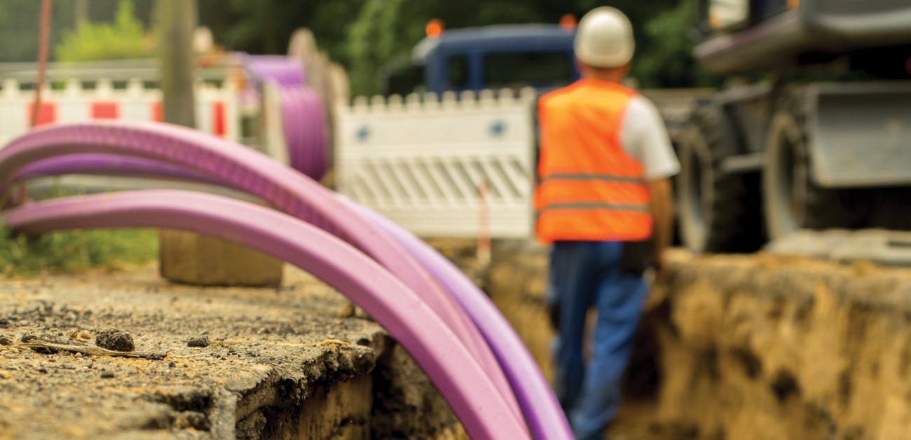 laying cable for broadband