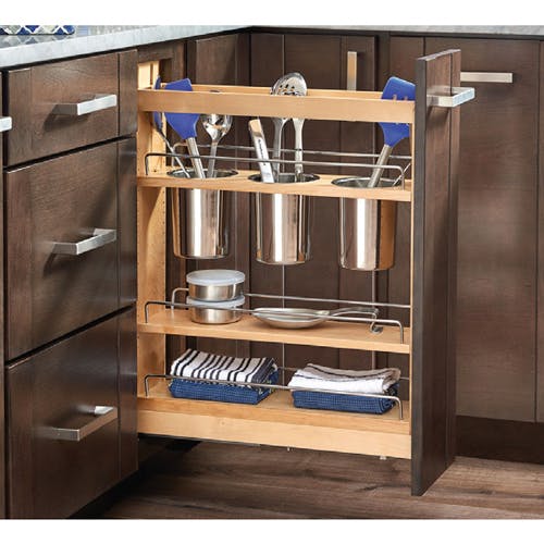 Specialized storage drawer for utensils