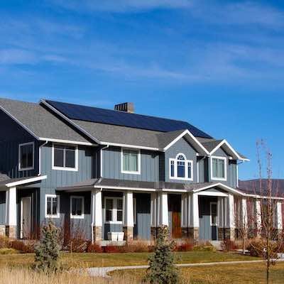 Utah home with solar panels