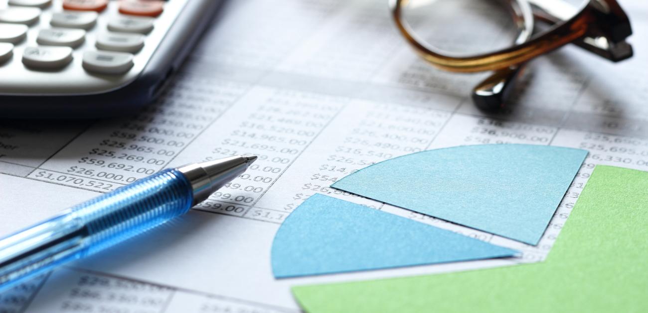 Financial tools on a table