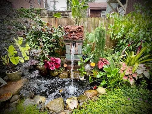 Home made backyard fountain