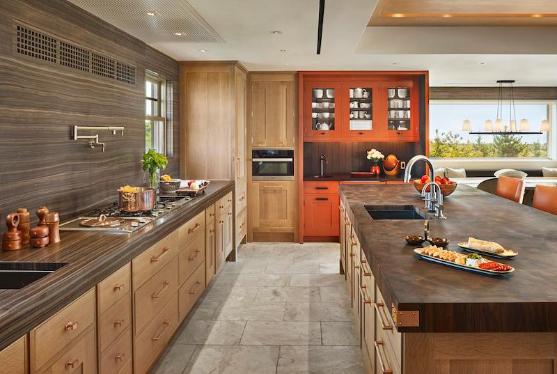 Ample kitchen storage in an open floorplan home.