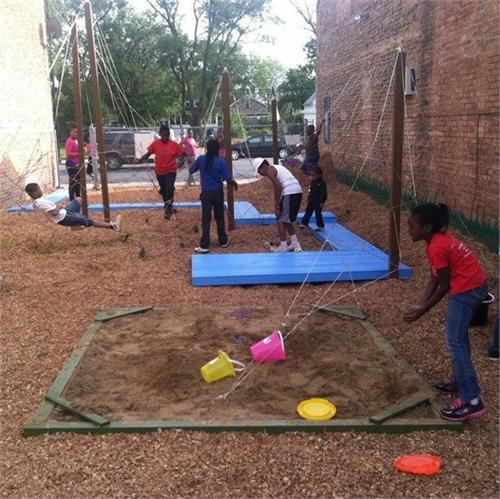 Vacant lot to playground in Roseland, Chicago, IL.  Courtesy of Demoiselle 2 Femme.