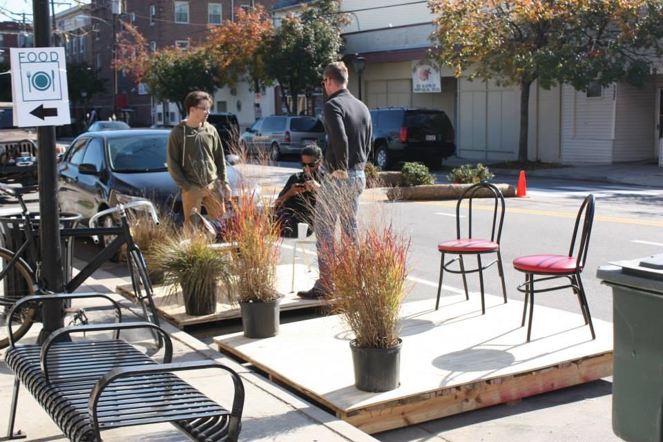 Parklet at Better Block Norfolk. 