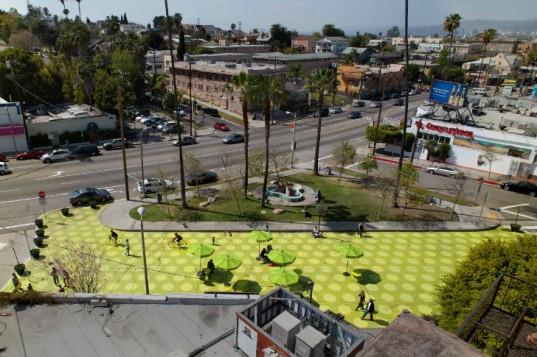 Triangle Plaza: Los Angeles' First Pedestrian Plaza