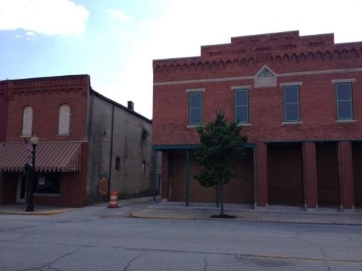 View of the soon to be transformed alleyway from Main Street.