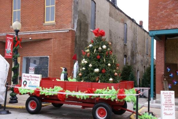 Christmas trees lined the pedestrian alley during the 2014 Winter Festival.