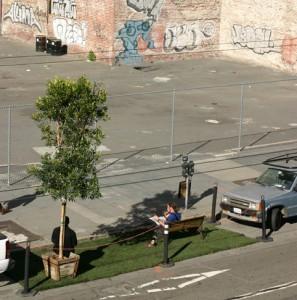 Rebar’s original PARK(ing) project in 2005 in San Francisco.