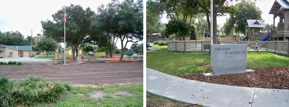 Before & After Photos of the Playground.