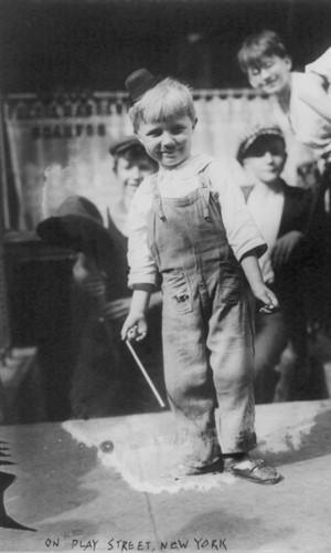 Boys on an NYC play street, 1915. Image courtesy Library of Congress.