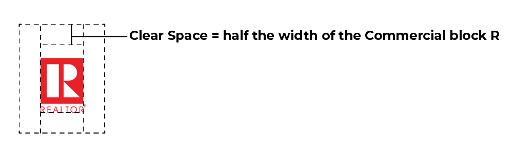 Commercial R logo Area of Isolation example