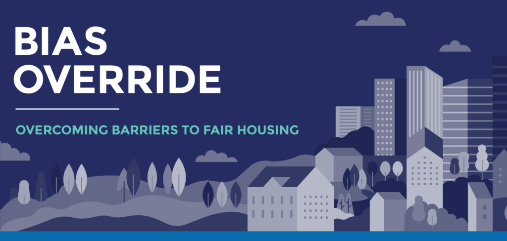 Logo for training program "Bias Override: Overcoming Barriers to Fair Housing"