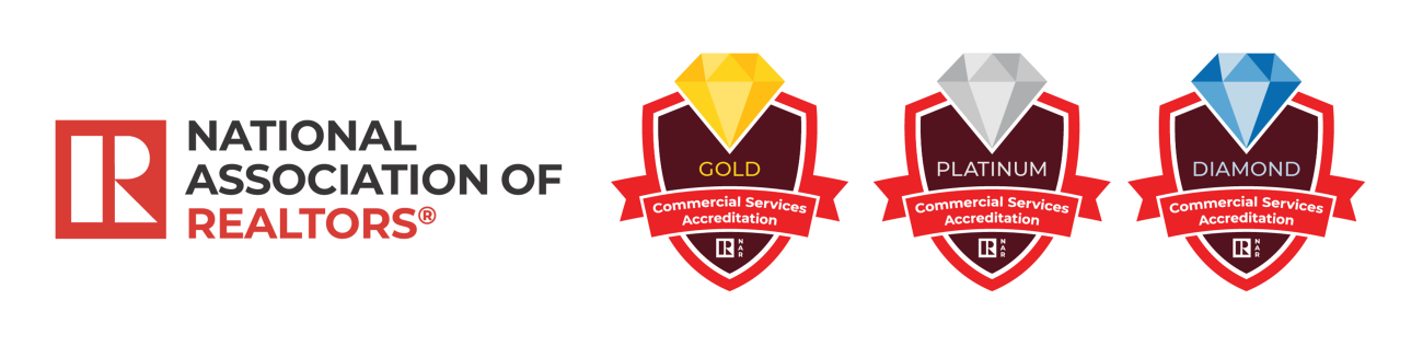 2023-2024 Commercial Accreditation banner gold, platinum and diamond