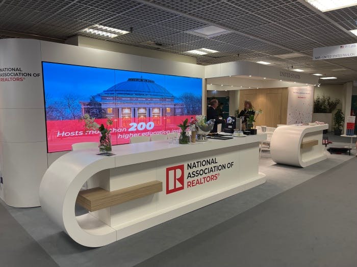 The NAR Pavilion counter at MIPIM 2022