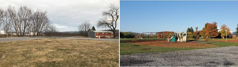 Before and after images: Washingtonville Community Park, Central Susquehanna Valley,PA