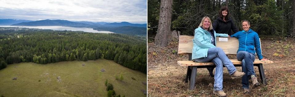 Before and after images: Pine Woods Trail, Selkirk, ID