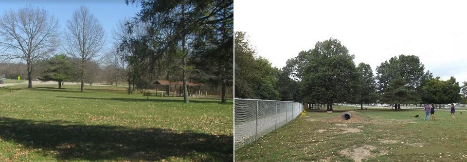 Before and after images: Home Run Dog Park, Battle Creek, MI