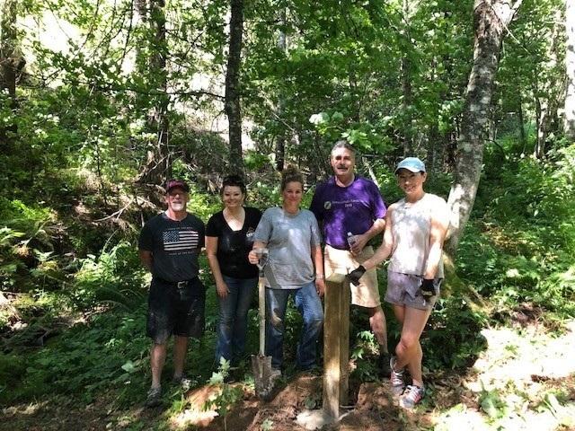 Coeur d’Alene Association of REALTORS® staff at the Storybook Trail at the base of Rathdrum Mountain, Idaho