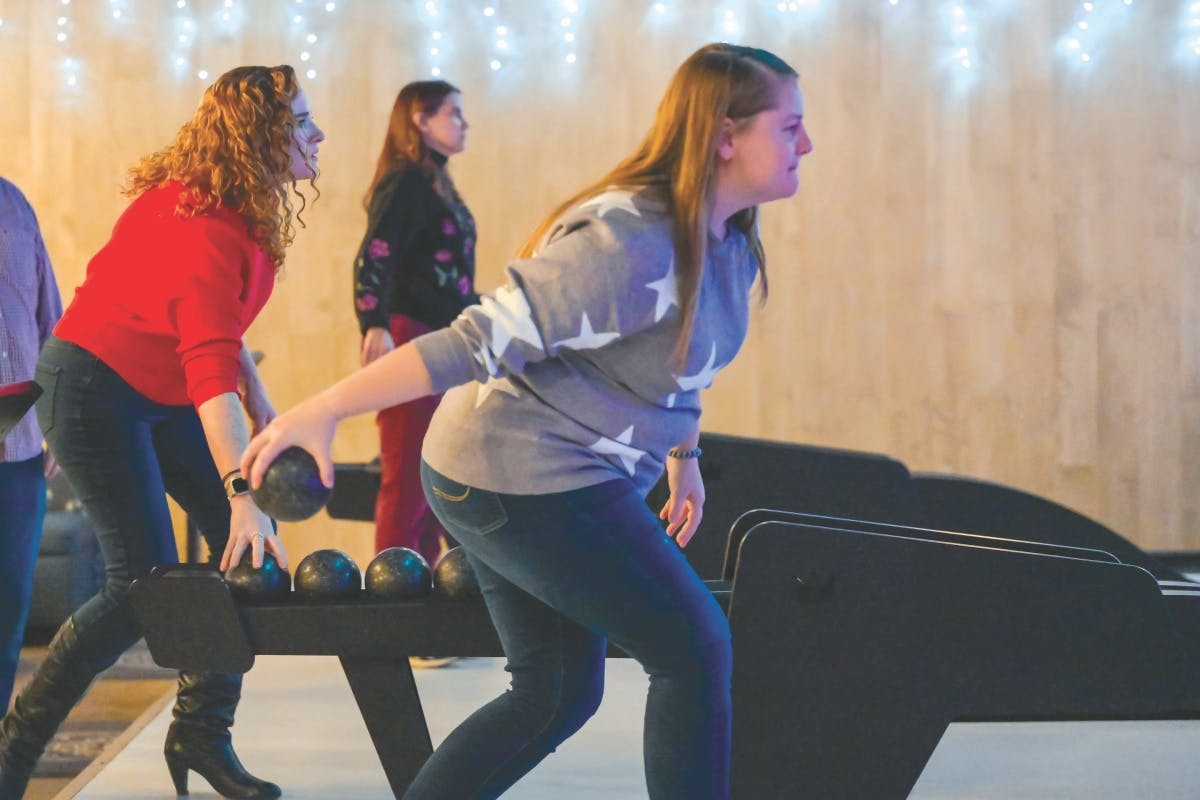 Texas REALTORS® bowling at staff event