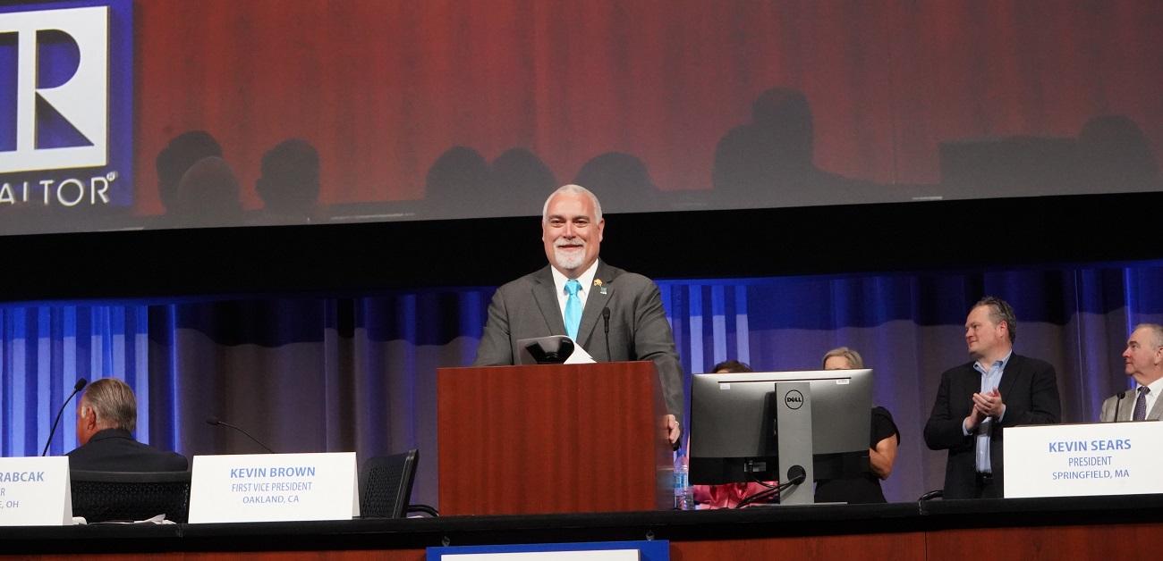 NAR President Kevin Sears presides over the Board of Directors meeting at the REALTORS® Legislative Meetings.