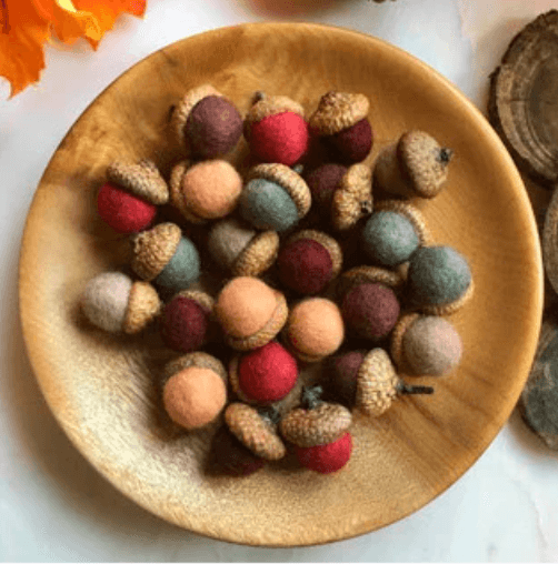 Bowl of acorns