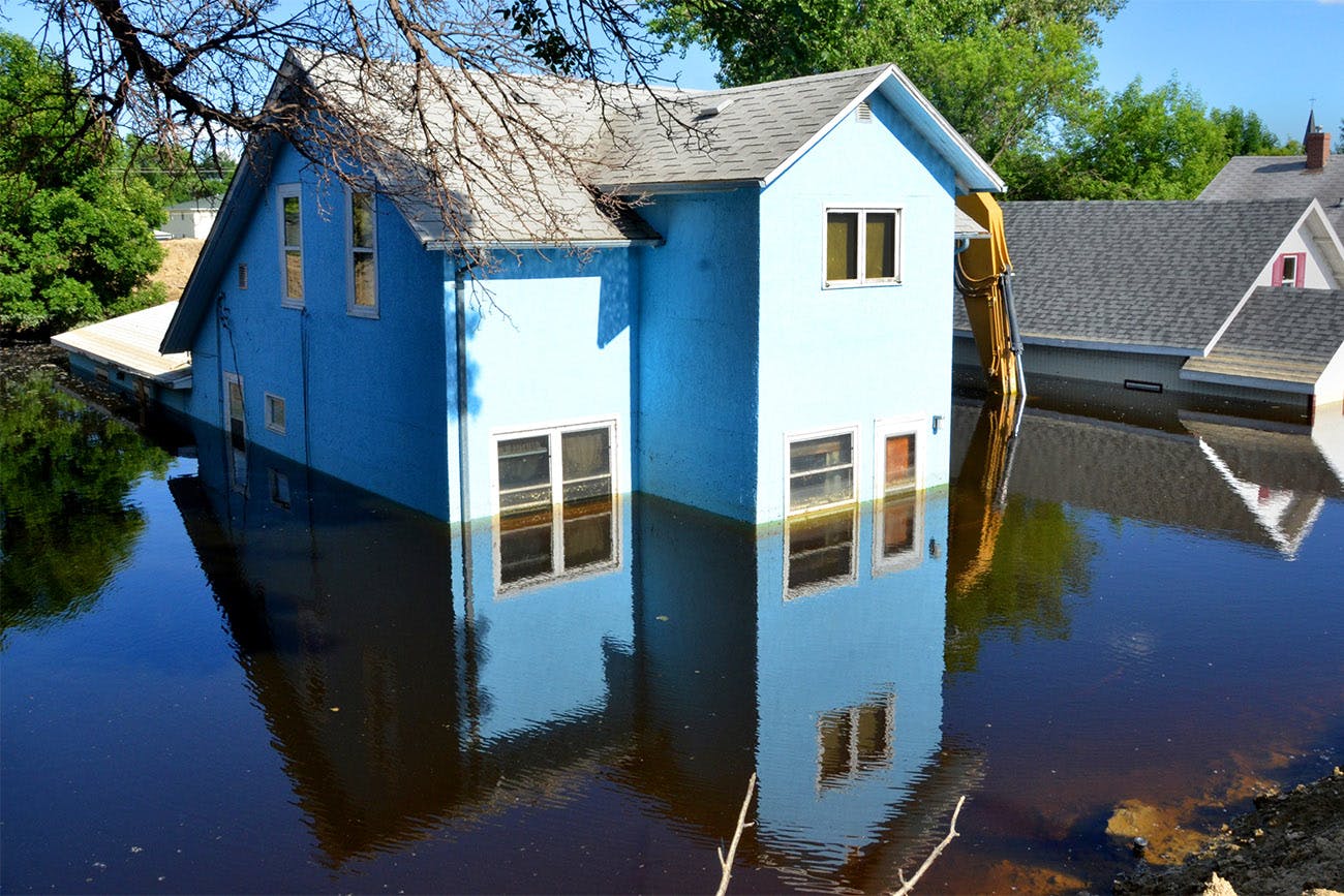 Flooded homes