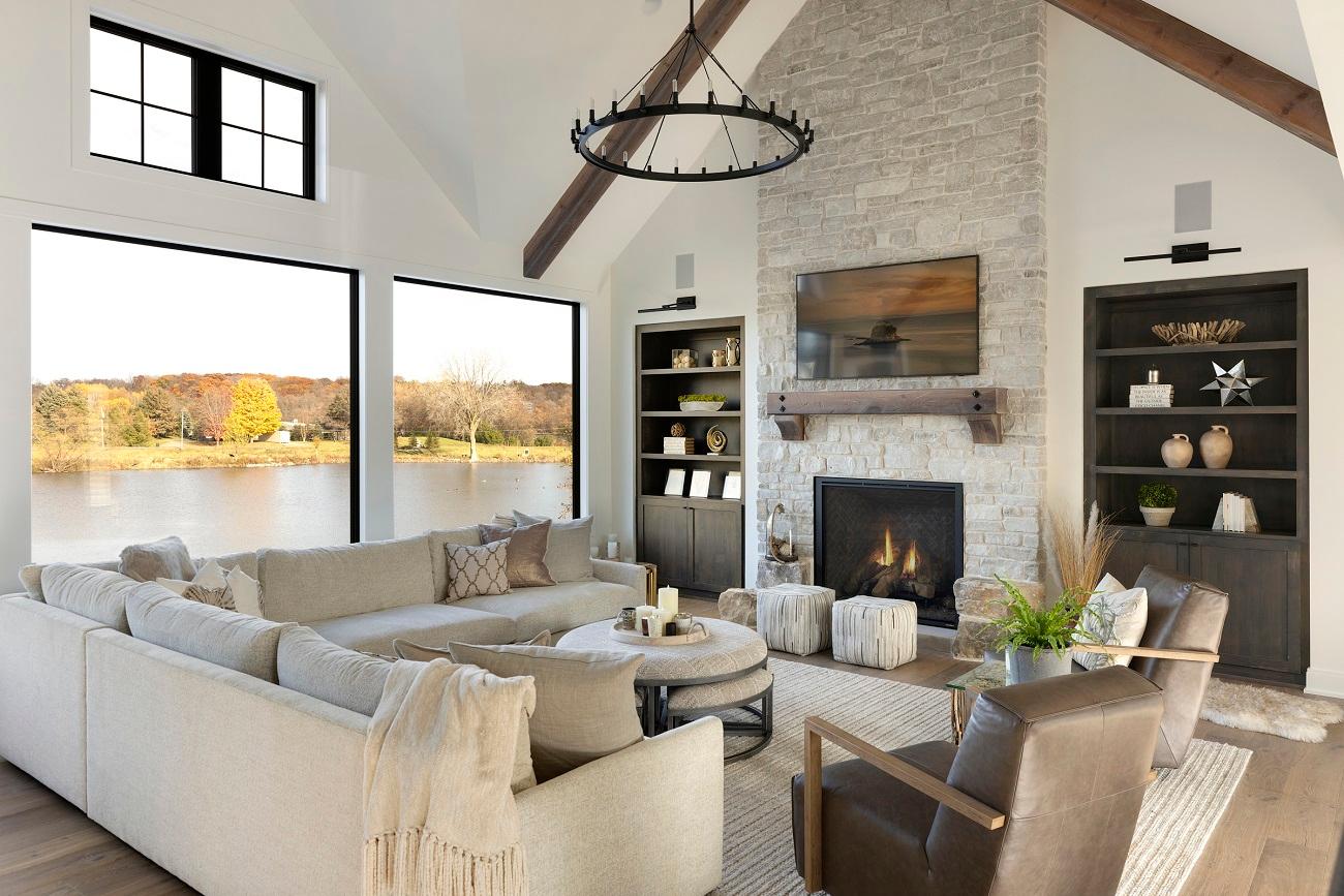 Modern rustic living room