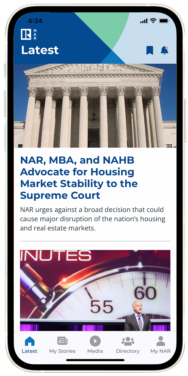 NAR App - Latest screen