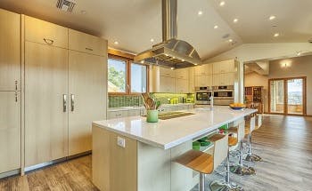 Kitchen area in LEED-certified house