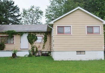 Beige house before renovation