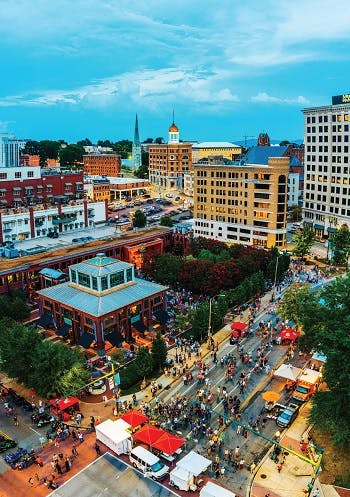 Aerial view of Downtown Chattanooga