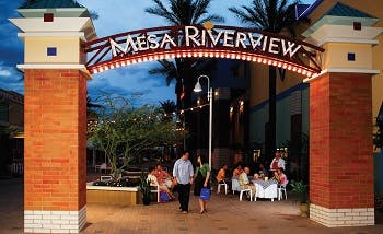 Entrance archway to the Mesa Riverview park