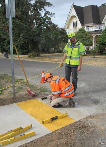 Accessible sidewalk construction