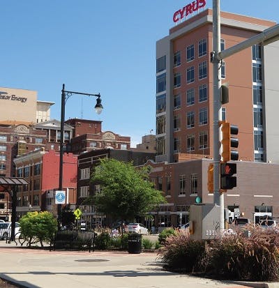 Downtown neighborhood in Topeka, Kansas