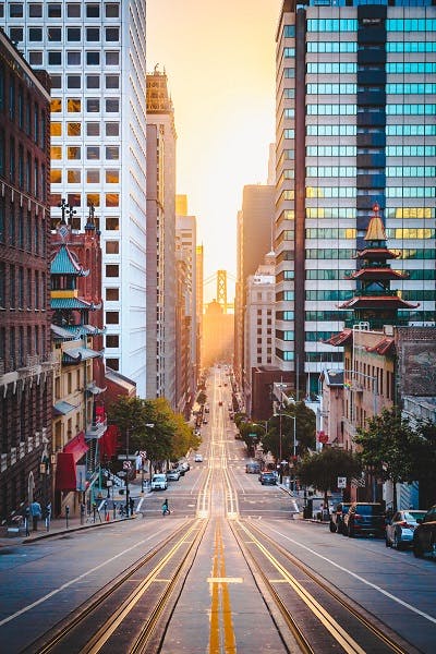 Street in downtown San Francisco, California