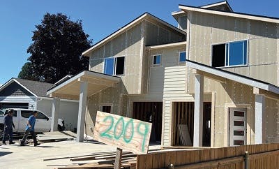 A multifamily home under construction under the BOCA (Building Opportunity and Choices for All) interim ordinance in Spokane.