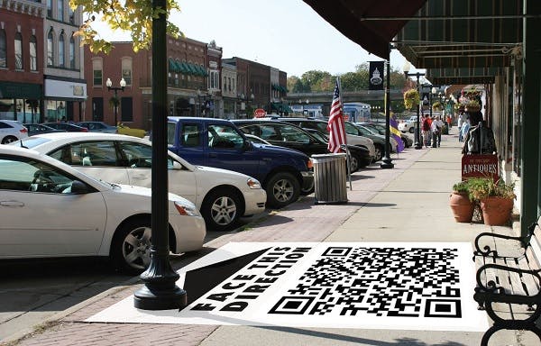 Sidewalk QR code