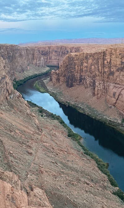 Aerial view of the Colorado River. Less than 50 percent of Phoenix water supplies comes from the Colorado River.