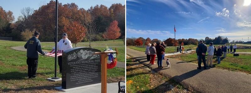 Community dedication for the Veterans Memorial Park in Canton, MO