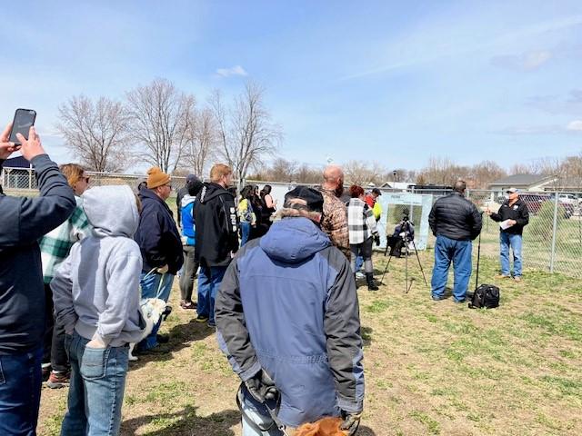 Local media turned out to cover the grand opening of the Pierre Community Dog Park.