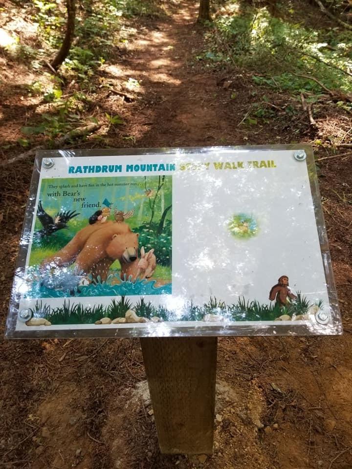 Rathdrum Mountain story walk trail sign