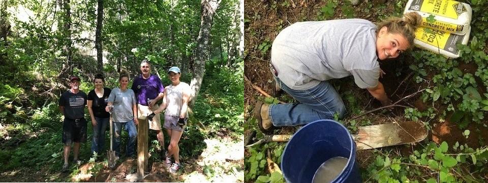 Coeur d’Alene Association of REALTORS® staff building a storywalk trail