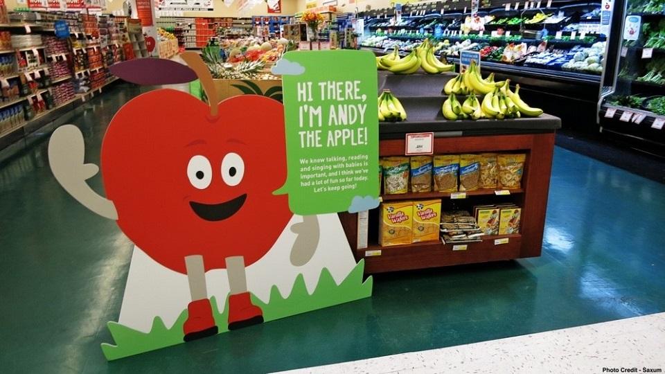 Supermarket Speak has helped transform the daily trip to the supermarket into a learning opportunity by adding simple signage.