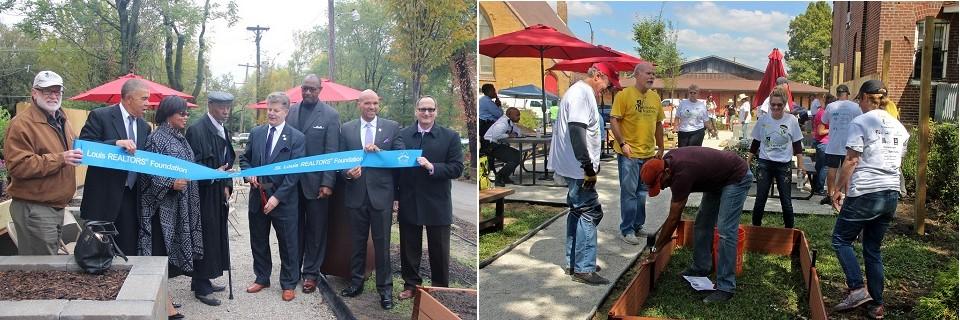 St. Louis REALTORS® (MO) ribbon cutting ceremony for a community park